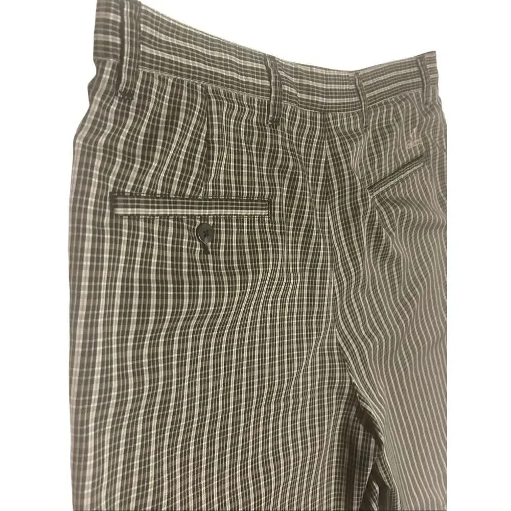 Adidas Performance Activity Golf Shorts Brown Black Plaid Men’s Size 34